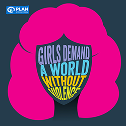 写真：「女の子たちは暴力のない世界を求めている」