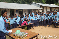 子どもクラブによる児童労働に関するスピーチコンテストの様子 / ©プラン・ジャパン