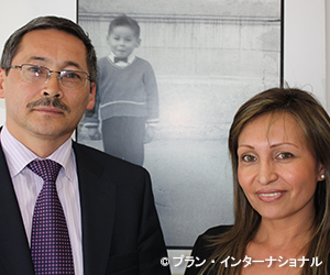 写真：国際理事としての活躍が楽しみなカルロスと妻のニーナさん
