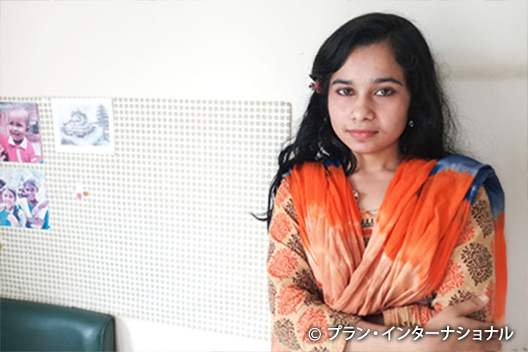 写真：バングラデシュから来日する女の子