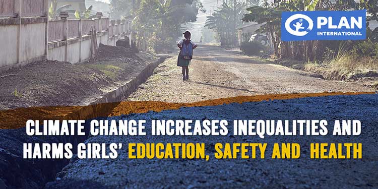 写真：気候変動は不平等を拡大させ、女の子の 教育、安全、健康を阻害する