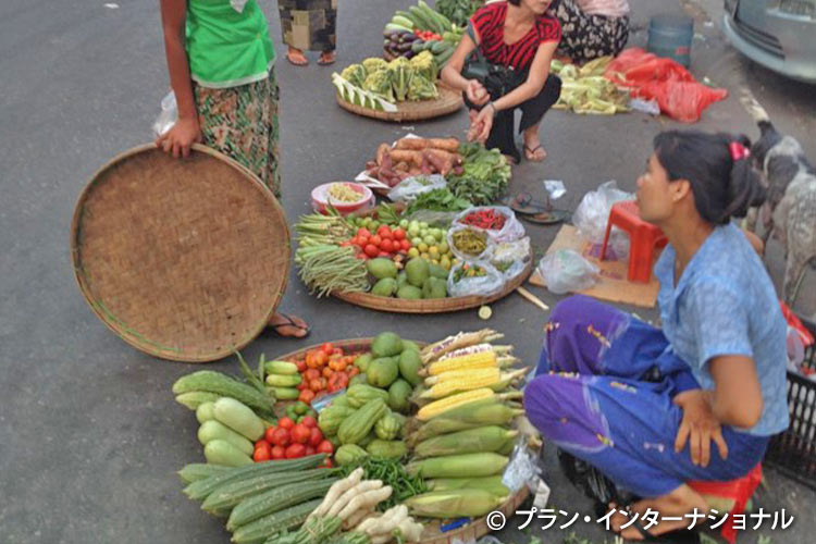 画像：タニンダリ地方域の市場