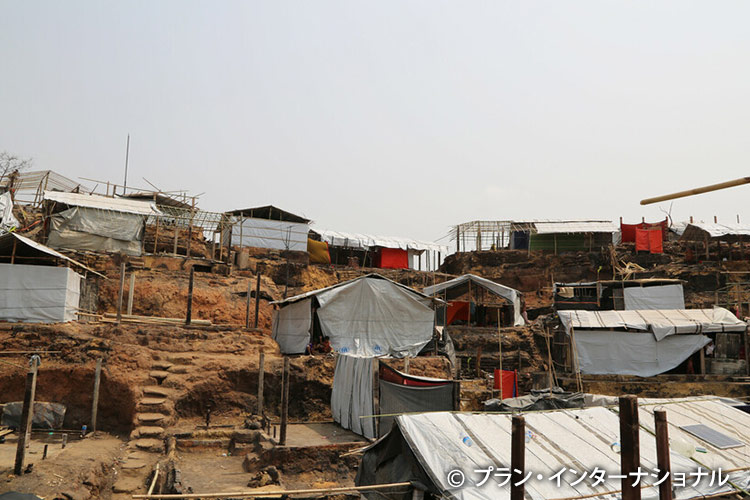 写真：被災エリアではシェルターの再建が進む