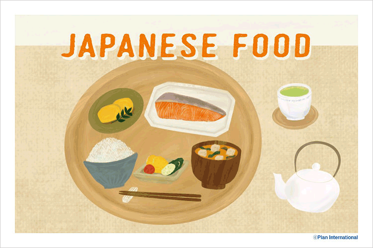 写真：「日本のご飯」の便箋デザイン