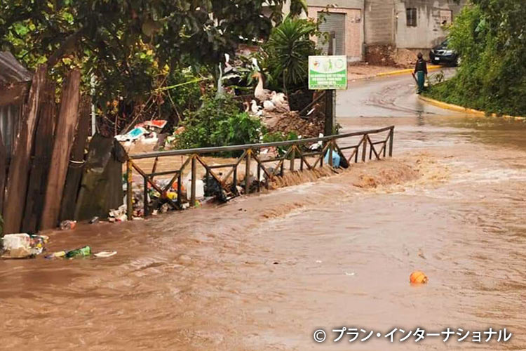 写真：大型ハリケーンによる洪水被害（ホンジュラス）