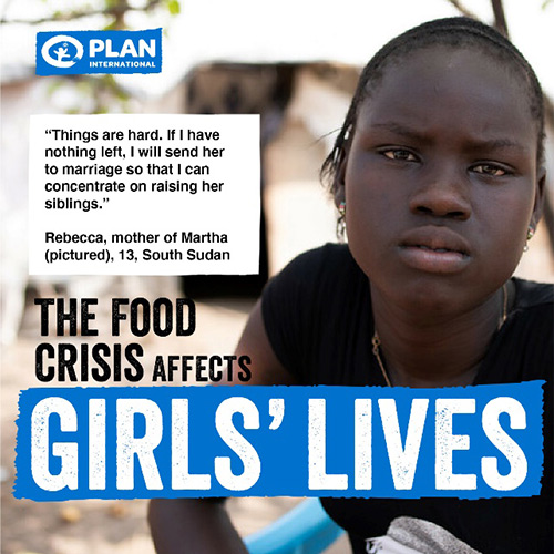 写真：女の子の人生を脅かす食料危機～食料危機下では、口減らしのために娘を結婚させる家庭が増加