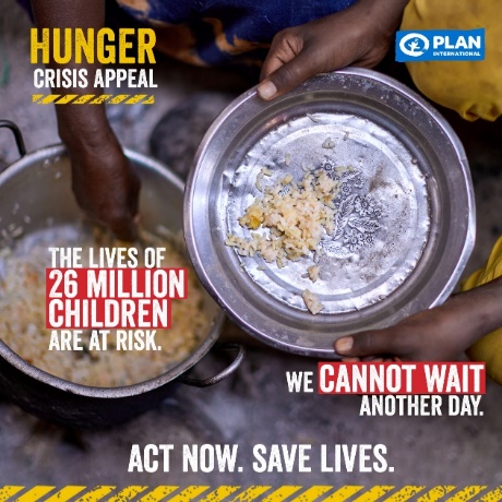 写真：命の危機に直面している2600万人の子どもたちを
救うために、今すぐ支援を！