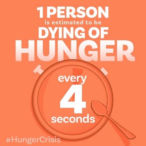 写真：4秒に1人が飢餓の犠牲に