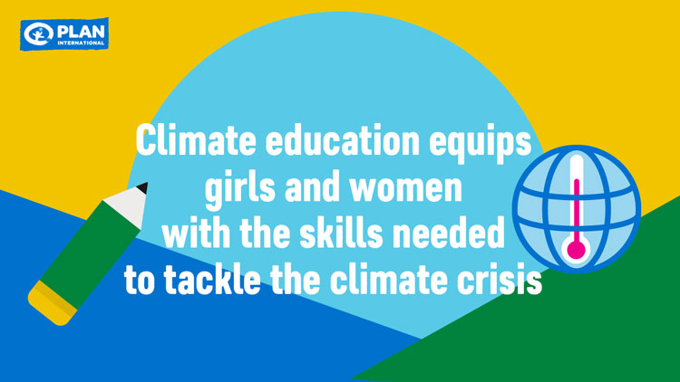 写真：気候教育を通じて、女の子たちは気候危機に対峙するために必要な能力を身につけることができます。