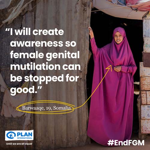 写真:I will create awareness so female genital mutilation can be stopped for good/FGM根絶には啓発活動が重要
