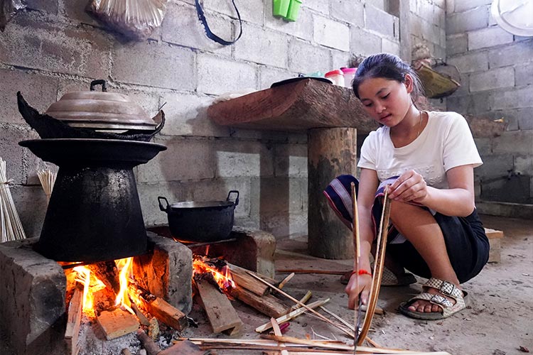 写真：調理・野菜栽培セット（ラオス）