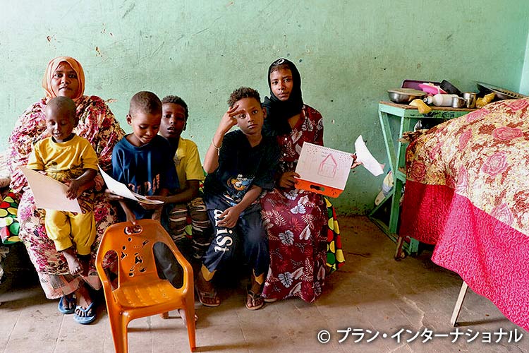 写真:学校が国内避難民の人々の避難所に（スーダン）