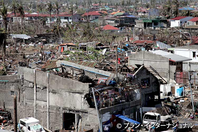 写真：台風の被害をうけた地域