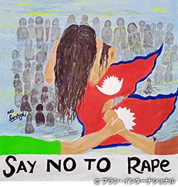 ネパールの女の子の描いた絵