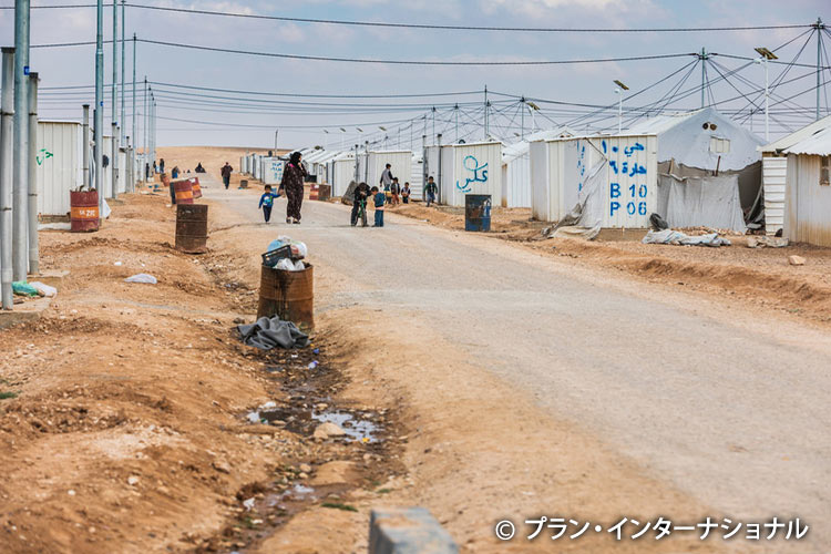 写真:アズラック難民キャンプの風景