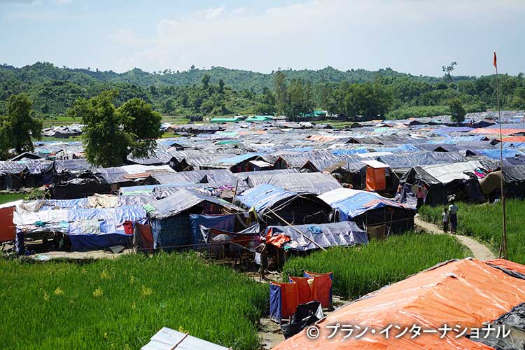 写真：ロヒンギャの避難所（バングラデシュ）